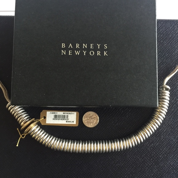 Barneys New York Necklace NWT Vintage Silver/Brass - Picture 7 of 8